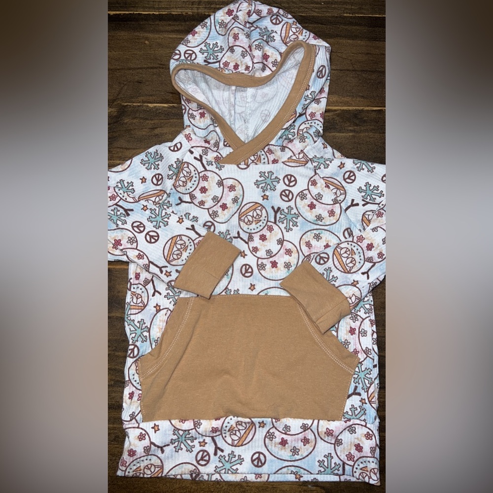 Handmade Boutique Hoodie | Toddler Hoodie | Retro Snowman Hoodie for Kids